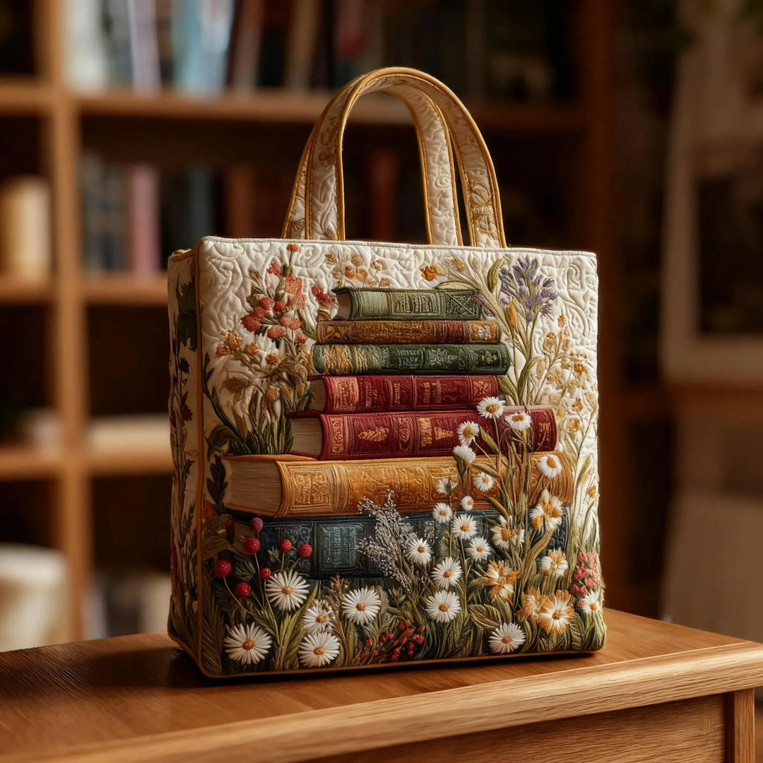 Borsa Trapuntata Artigianale con Motivo Floreale - Image 1