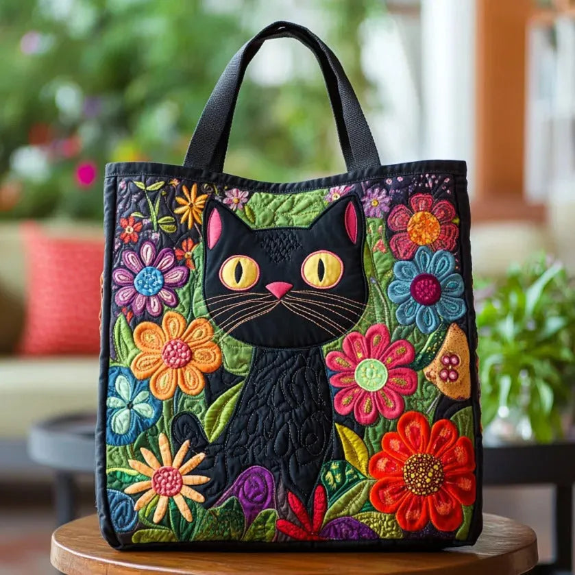Borsa a Spalla Imbottita Gatto Nero - Image 1