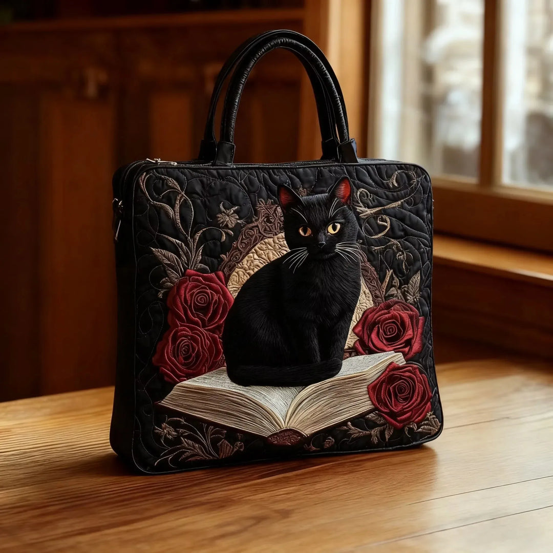 Borsa Trapuntata Artigianale con Manici Scuri - Image 1