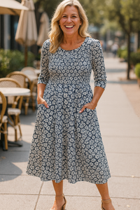 Meliora | Mindennapi Elegancia Midi Ruha – Feszesítő Kényelem, Időtlen Magabiztosság (S-5XL)