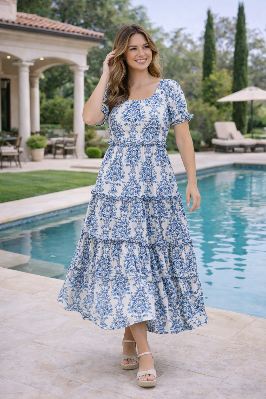 Klara – Chic Boho Maxi Ruha Nyakpánttal