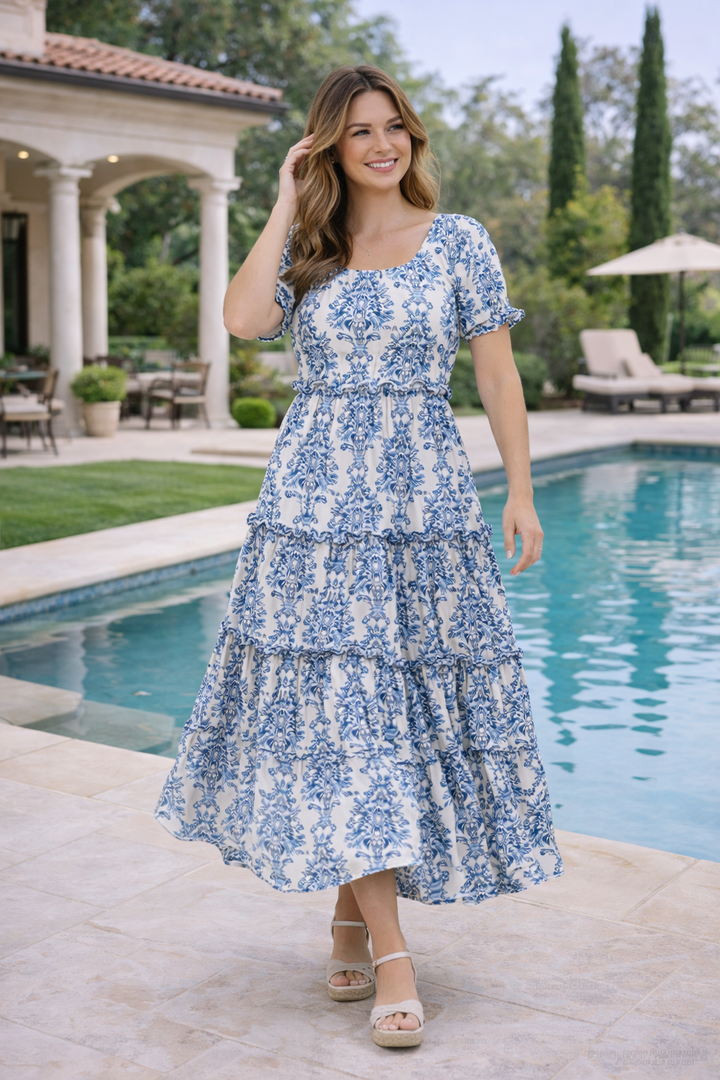 Klara – Chic Boho Maxi Ruha Nyakpánttal