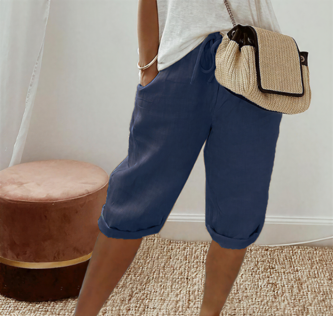 LUI™ – LIGHT COTTON-LINEN SHORTS - Image 4