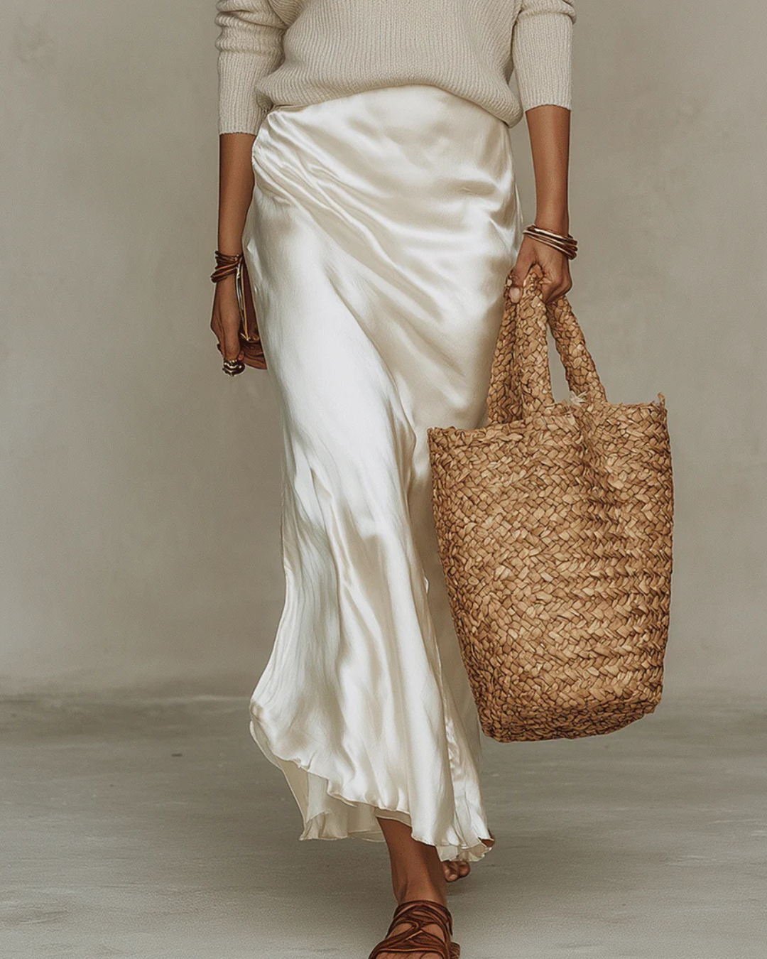 Anaïs – Elegáns szatén midiruha - Image 14