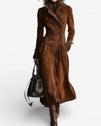 Nathalie – Suede Trench Coat