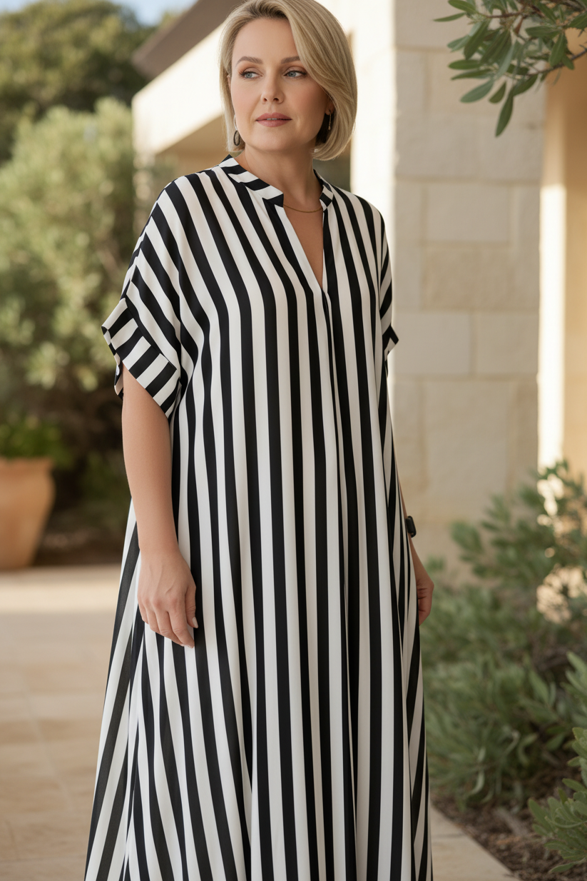 Amelie | Csíkos Maxi Ruha