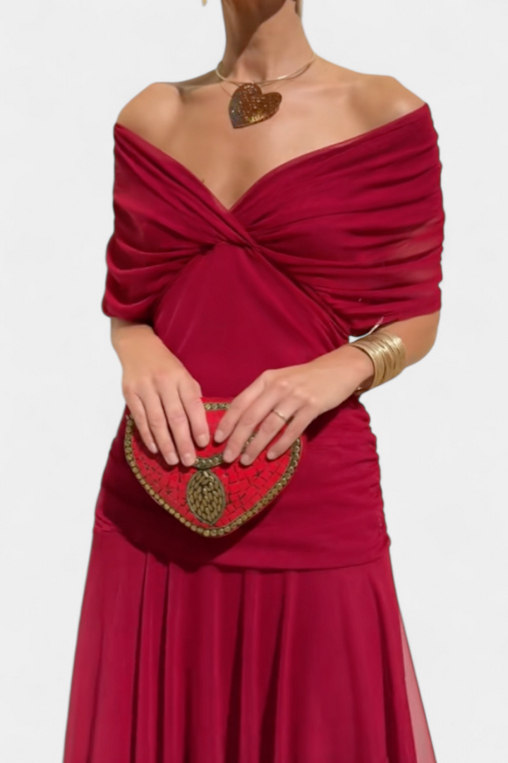 Hannah – Elegáns Virágmintás Maxi Ruha