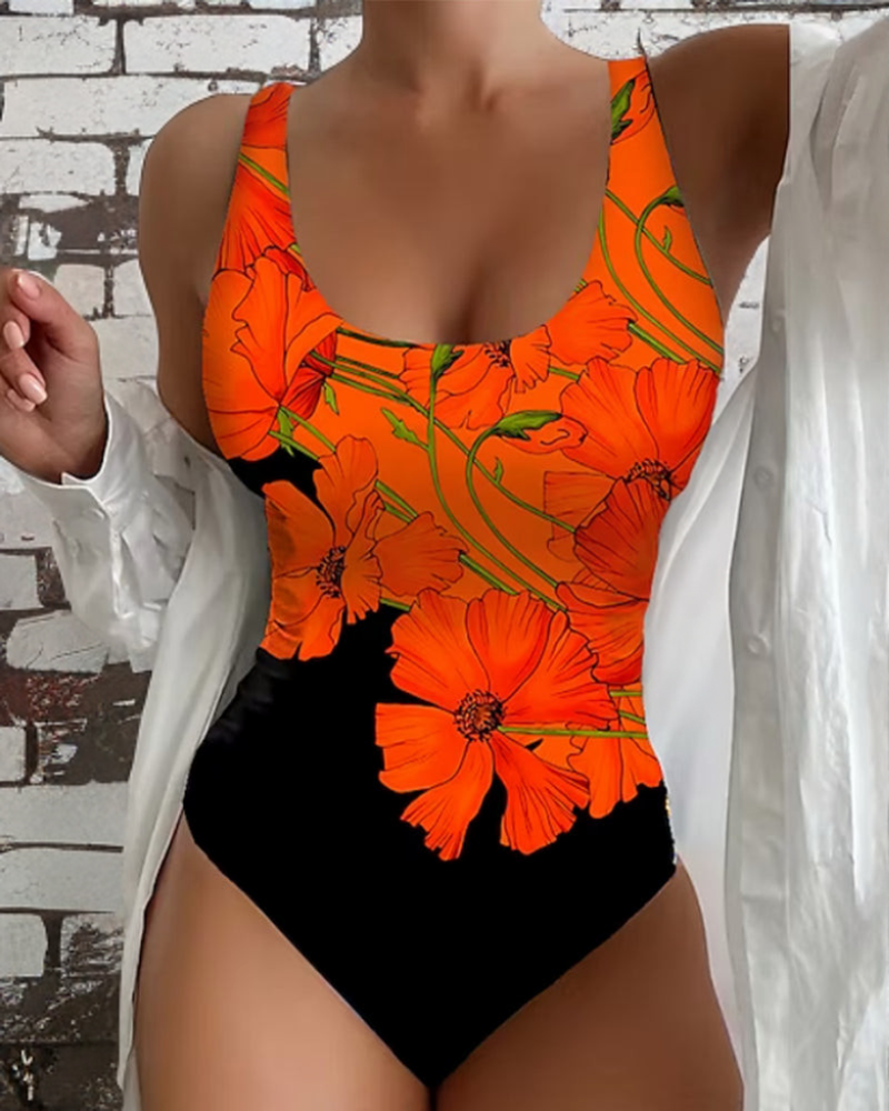 Lucy - Elegante eendelige badpak met bloemenprint - Image 1