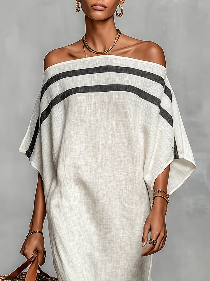 Aveline™ | Off-Shoulder Maxi Ruha Batwing Ujjakkal
