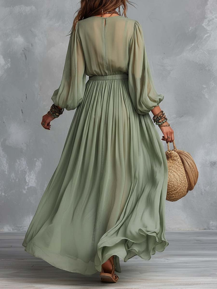 Élodine™ | Virágmintás Maxi Boho Ruha