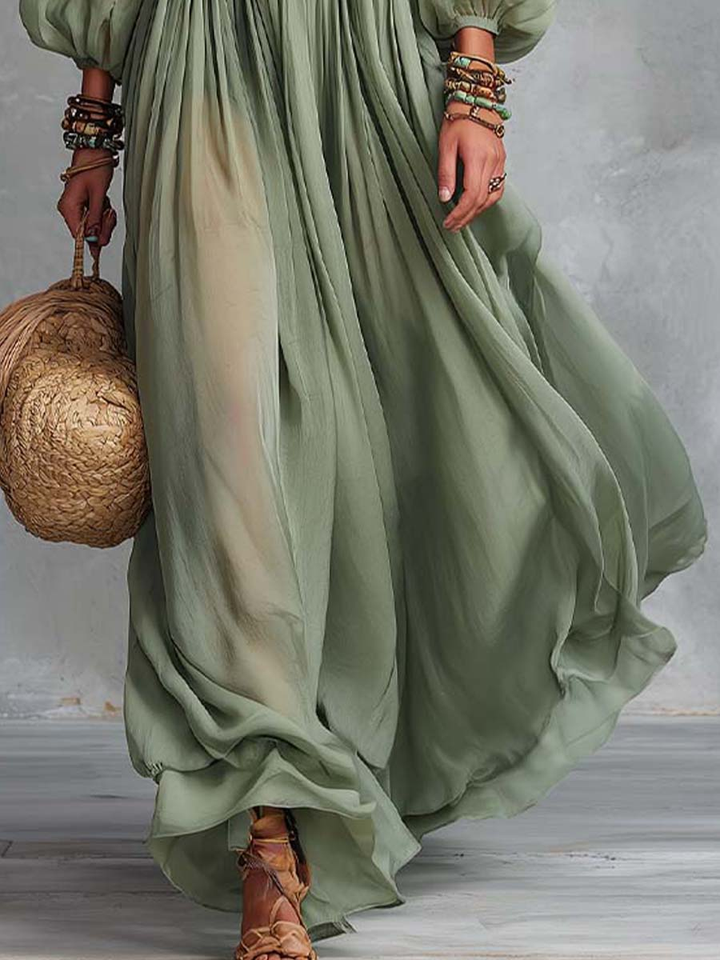 Élodine™ | Virágmintás Maxi Boho Ruha