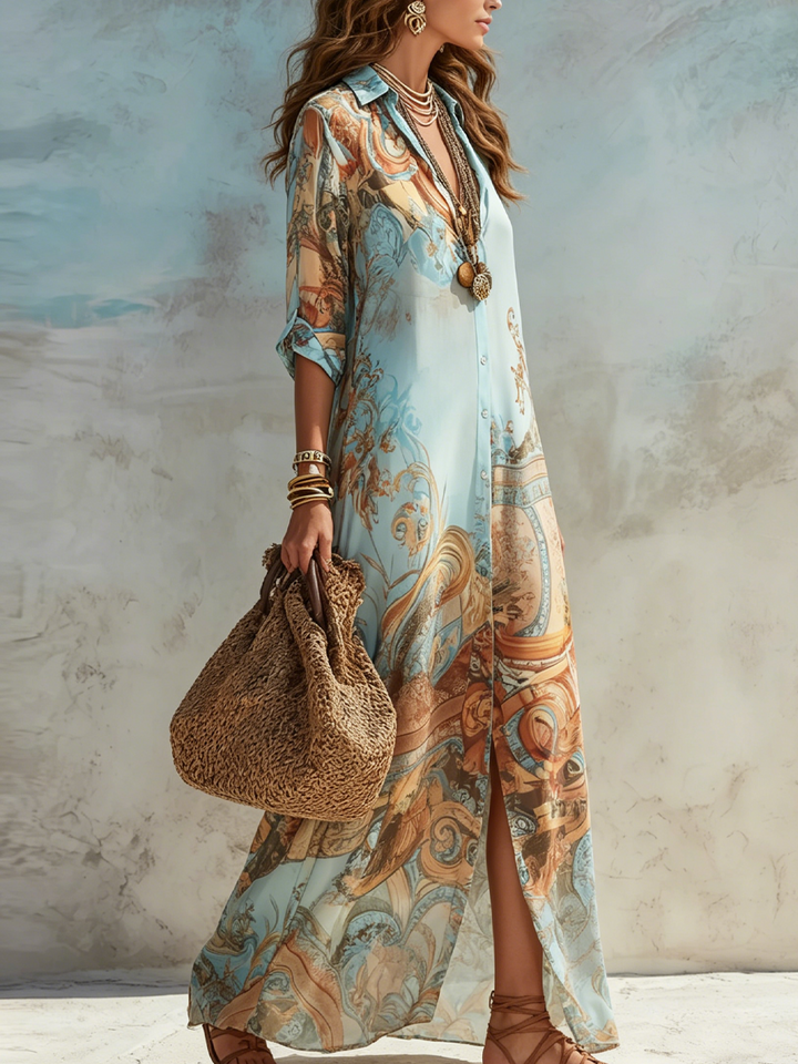 Lorna | Abito Chemisier Mediterraneo - Image 2