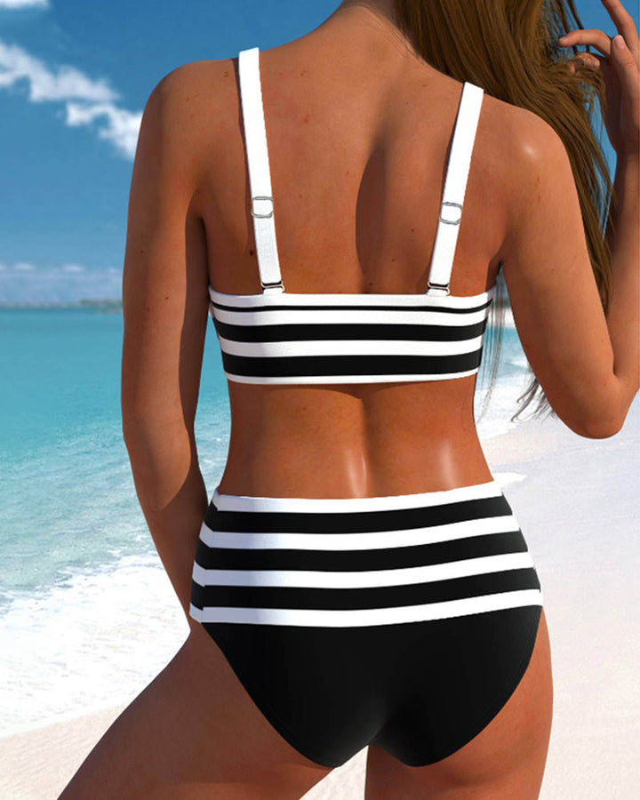 Lula - Hoge taille gestreepte bikini - Image 2