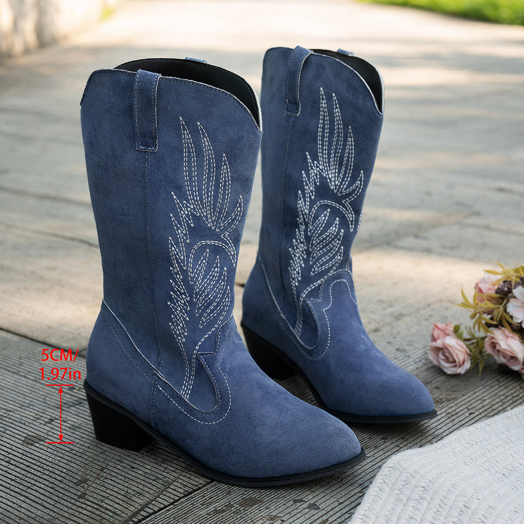 Roxy - Kék Farmer Stílusú Nyugati Csizmák