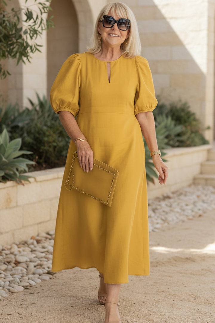 Angela | Elegáns Tummy Covering Maxi Ruha