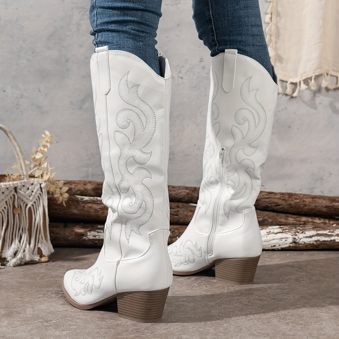Sharina - Slip-on Retro Cowboy Csizma
