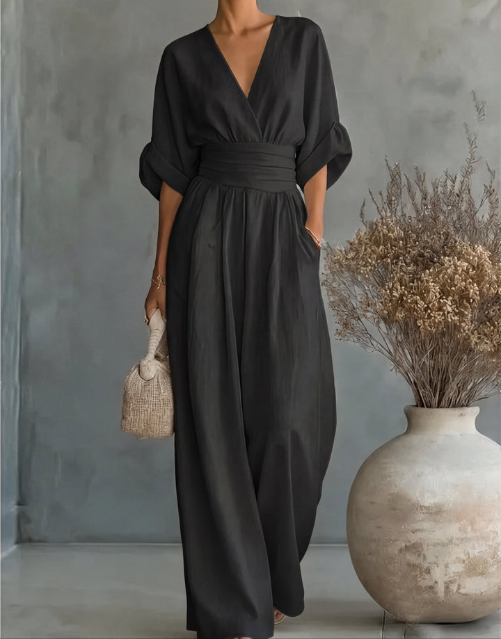 Daniela - Mono elegante de escote en V y pierna ancha - Image 12