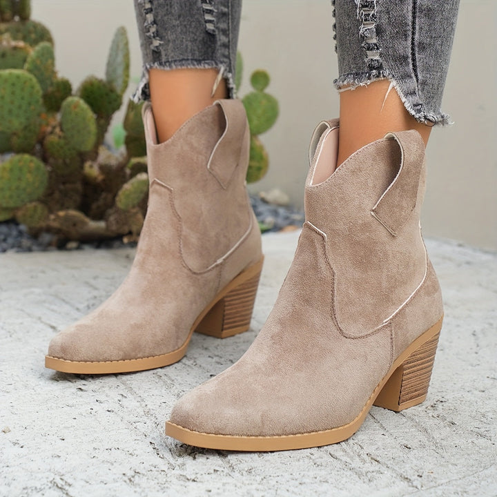 Larissa - Magas sarkú, slip-on bokacsizma