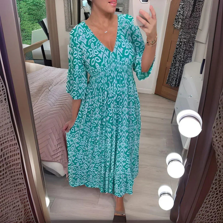 Lillia – Boho Nyomott Ruha