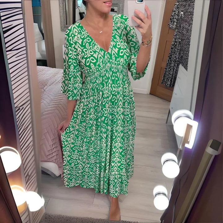Lillia – Boho Nyomott Ruha