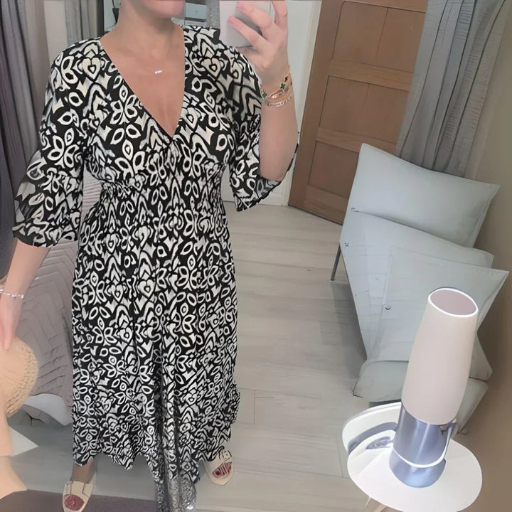 Lillia – Boho Nyomott Ruha