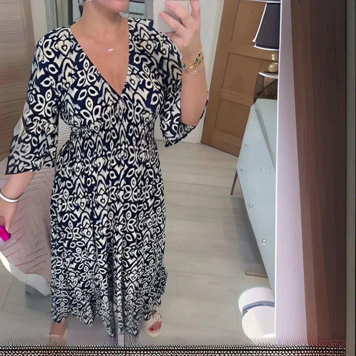 Lillia – Boho Nyomott Ruha