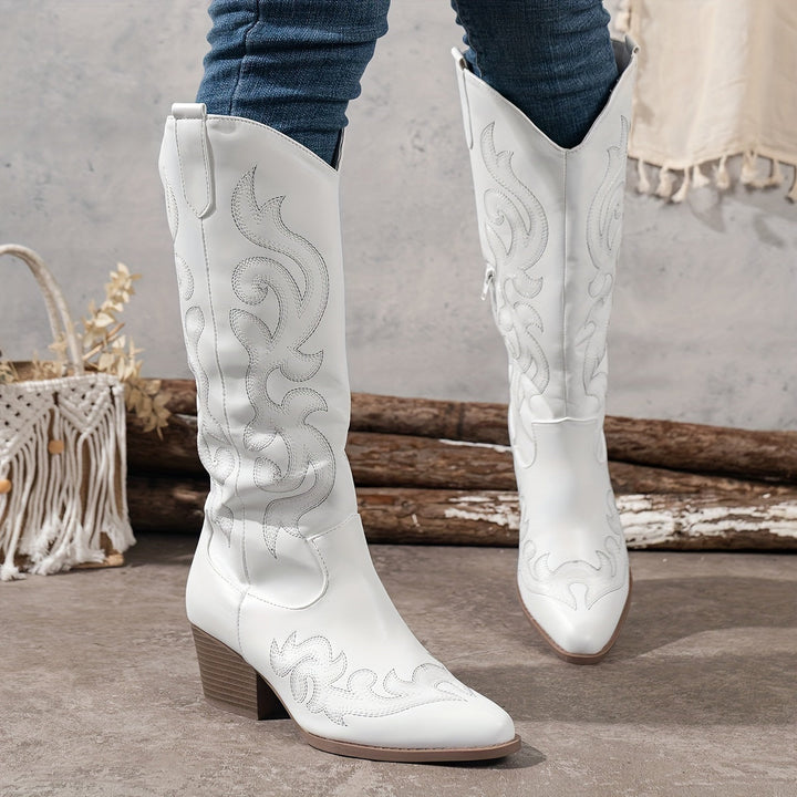 Sharina - Slip-on Retro Cowboy Csizma