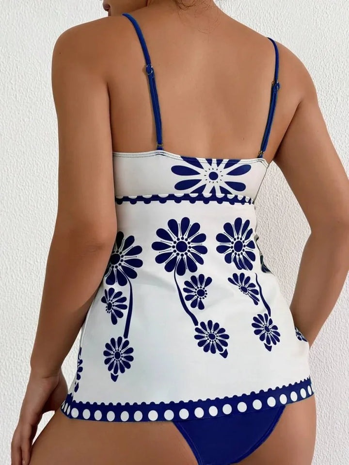 Margarita - Tankini Set met Bloemenpatroon en Buikbedekking - Image 4