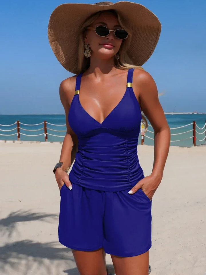 Harper - Gerimpeld tankini set met zakken - Image 6