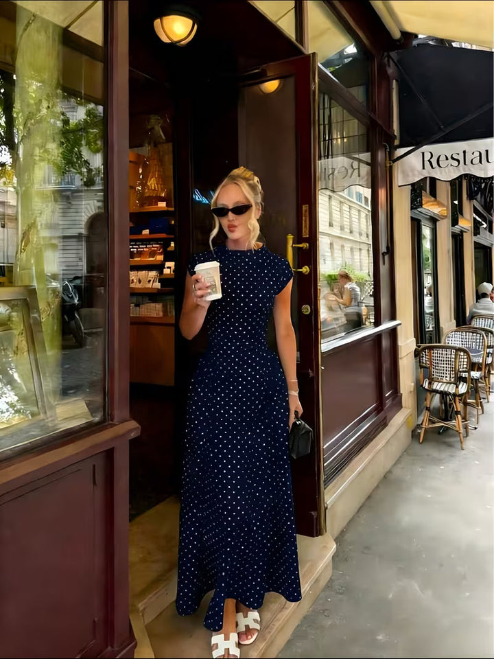 Zsófia | Elegáns Polka Dot Maxi-Ruha