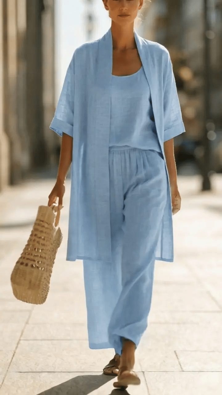 Isabella | Effortless Linen-Cotton Three-Piece Set
