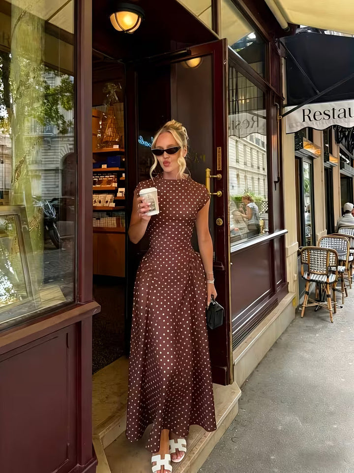 Zsófia | Elegáns Polka Dot Maxi-Ruha