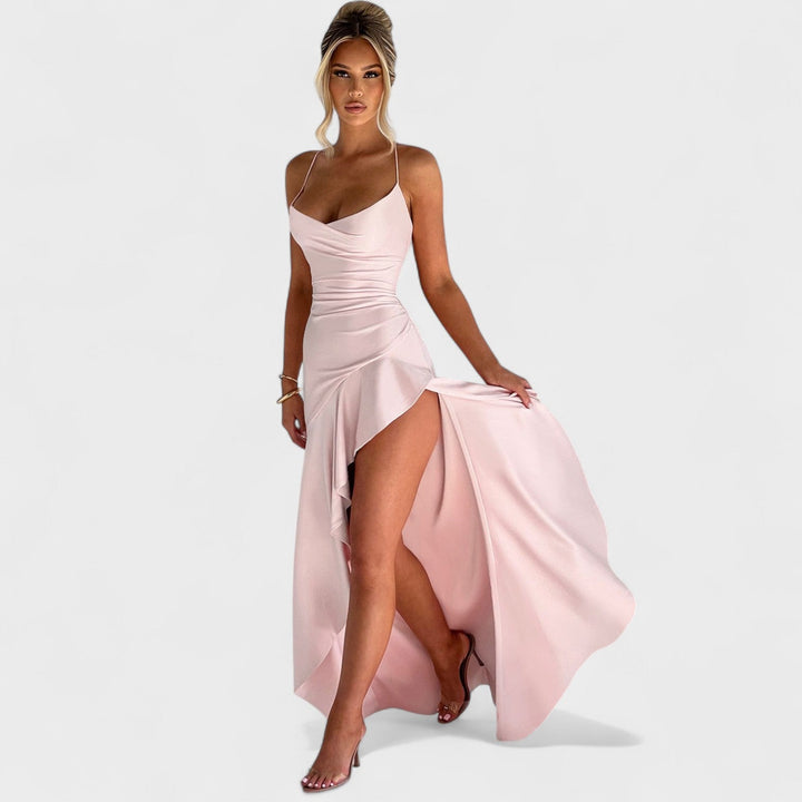 Samira - Rózsaszín Maxi Ruha