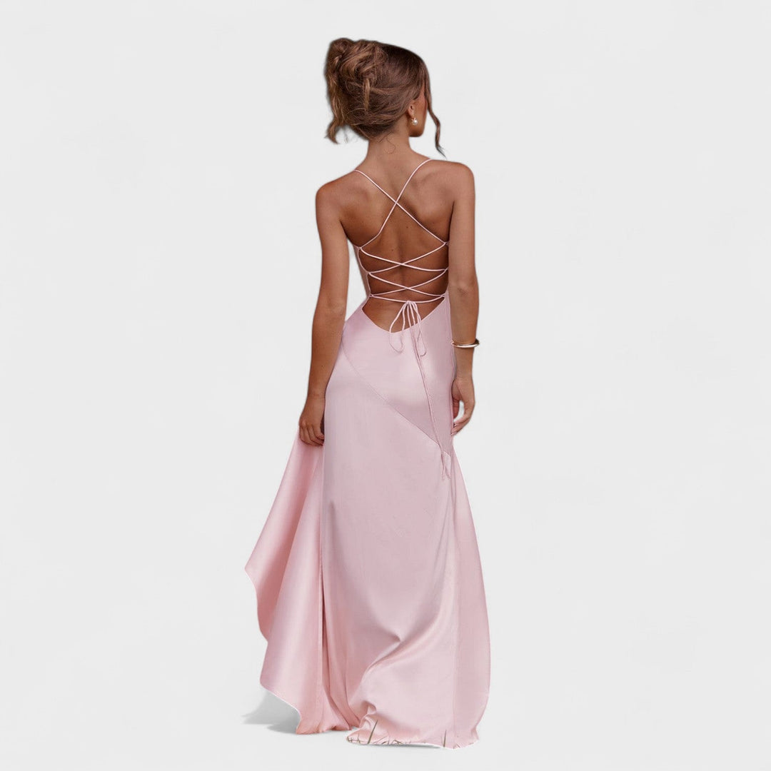 Samira - Rózsaszín Maxi Ruha