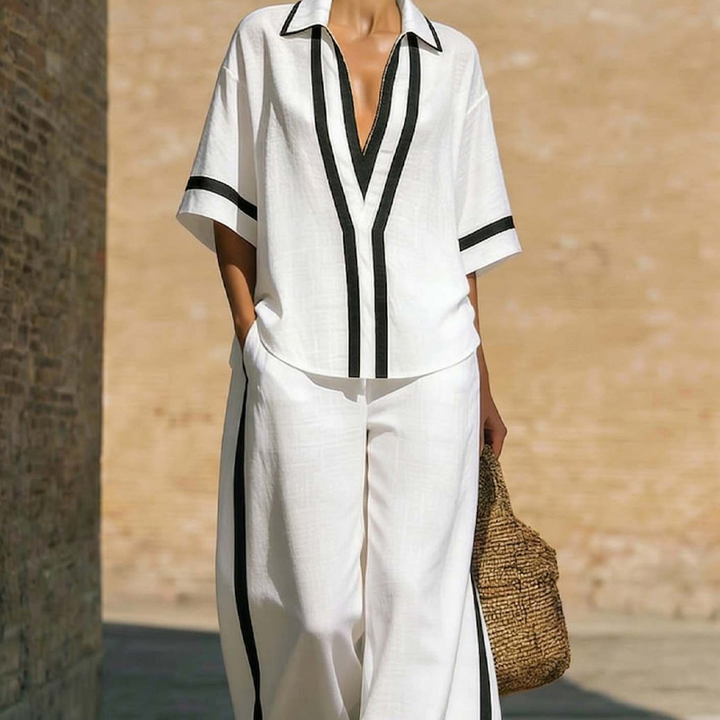 Women's Casual Color-Block 2-Piece Set - Image 3